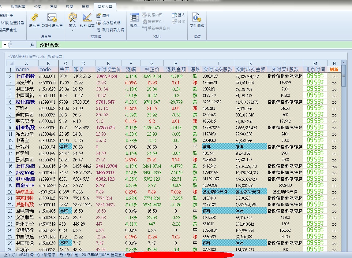 excel vba行情中心,用excel查询股票行情,尽情玩